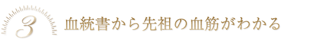 血統書から先祖の血筋がわかる